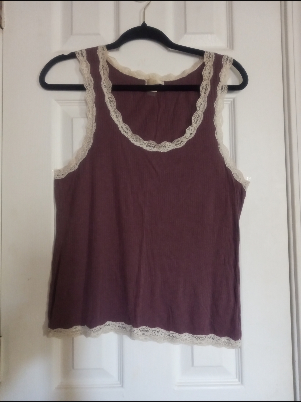 Vintage Victoria's Secret Y2K Ribbed Lace Cami Top
